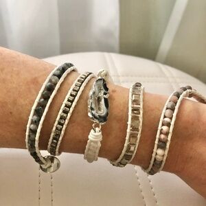 3 Foot Long Gem Beads Agate Geode Slice Wrap Jewellery Piece